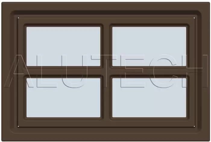 Новые декоративные окна для секционных ворот «Алютех»